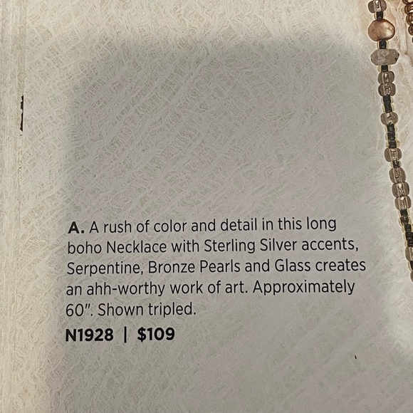 Silpada 60” long Boho serpentine necklace - Picture 3 of 4